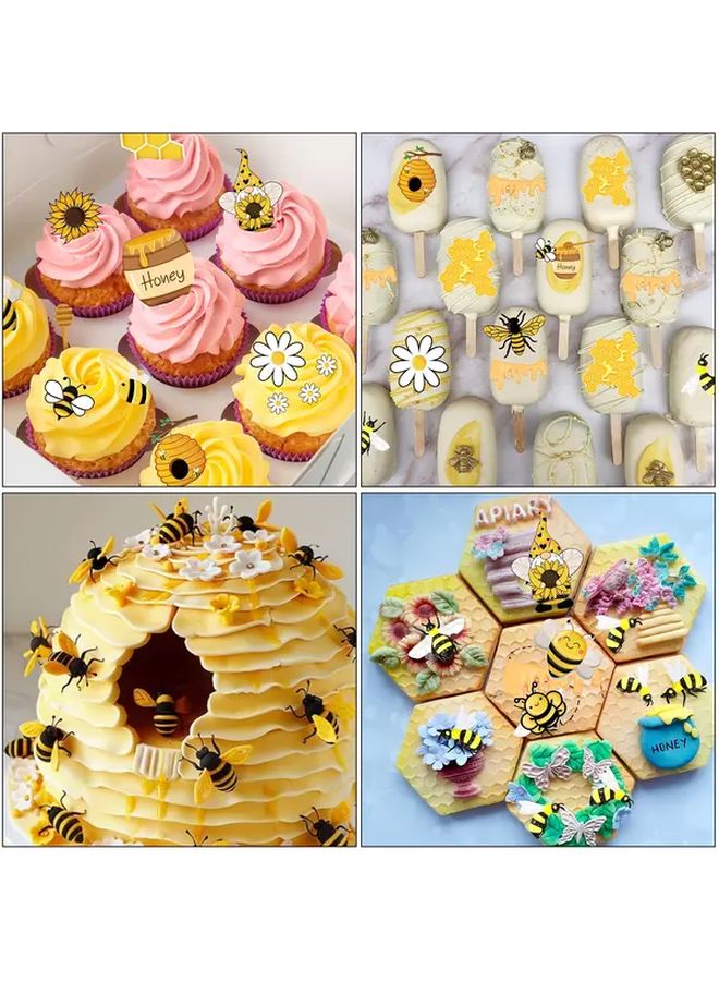 E 255 Bee Honeycomb Silicone Baking Molds Sunflower Design BPA Free - Image 4
