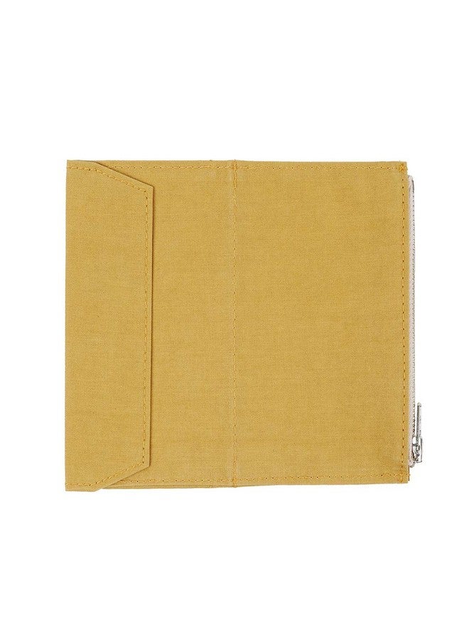 Moterm Zipper Pocket for Travelers Notebook, 1 Insert Pouch Refill for TN Accessories Paper Card Holder Storage Bag (Passport Size,Yellow) - Image 2