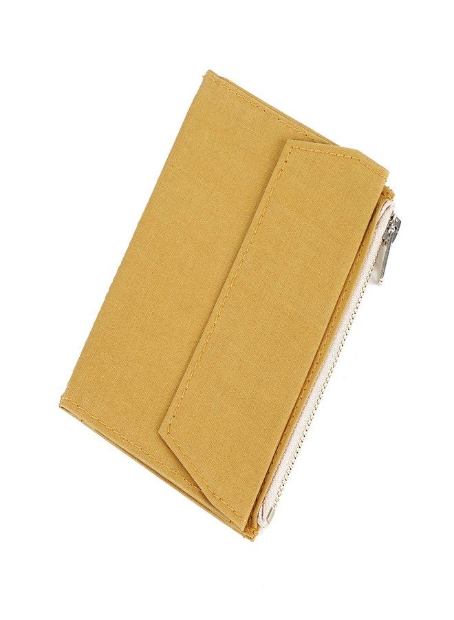 Moterm Zipper Pocket for Travelers Notebook, 1 Insert Pouch Refill for TN Accessories Paper Card Holder Storage Bag (Passport Size,Yellow) - Image 1