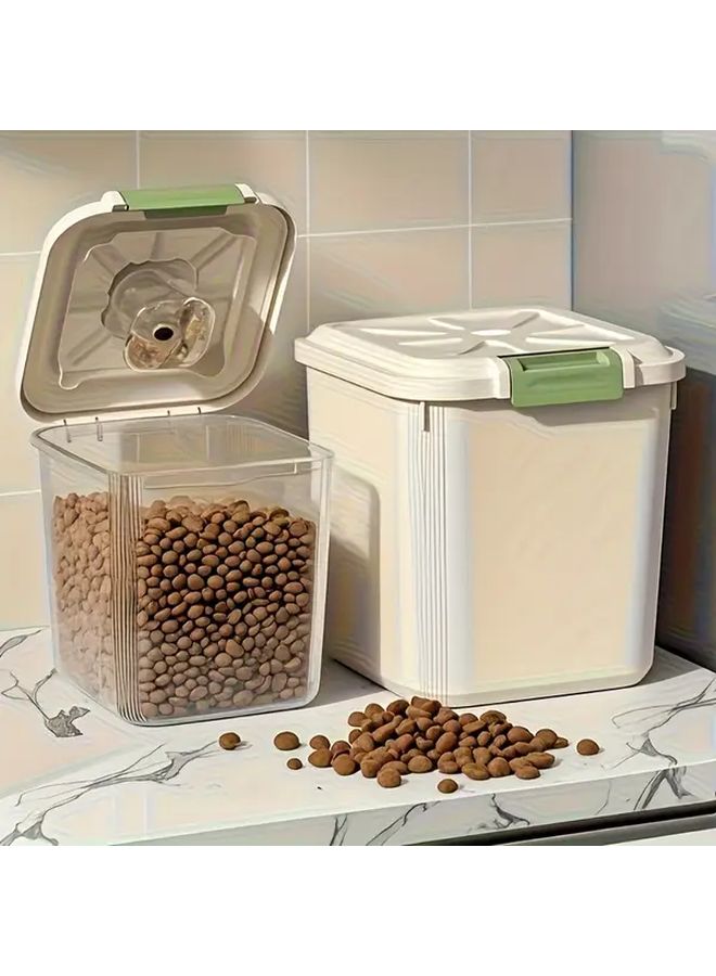 حاوية تخزين طعام الكلاب بحجم كبير مع عجلات مقاومة للرطوبة والآفات دلو طعام الحيوانات الأليفة المتحرك - Image 2