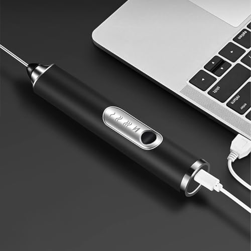 Konquer TimeS Rechargeable Milk Frother – Handheld Electric Coffee Frother, 3-Speed Stainless Steel Whisk for Lattes, Matcha, Hot Chocolate, and Frappe with 1- Whisk and 1- Frother (Premium) - Image 3