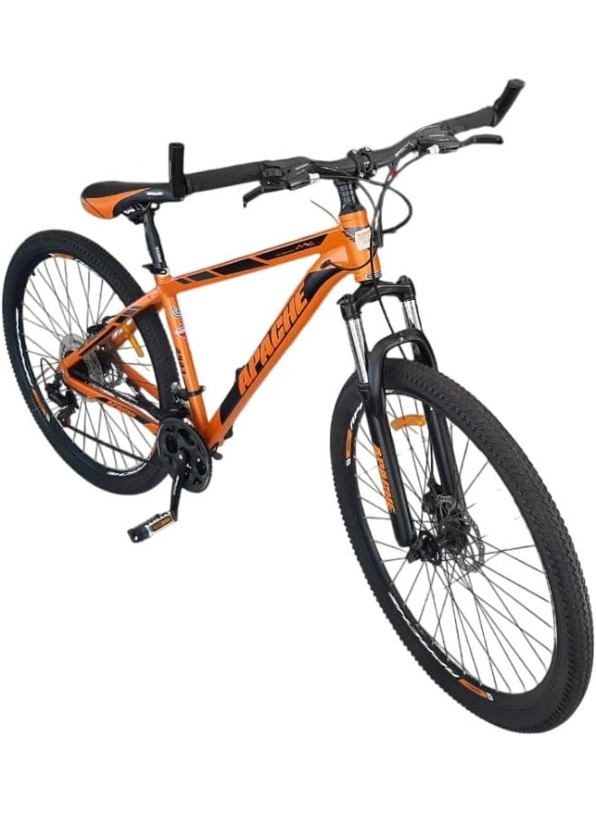 Challengers Aluminum 21-Speed Rectangular Mountain Bike, Size 29, Orange - Image 1