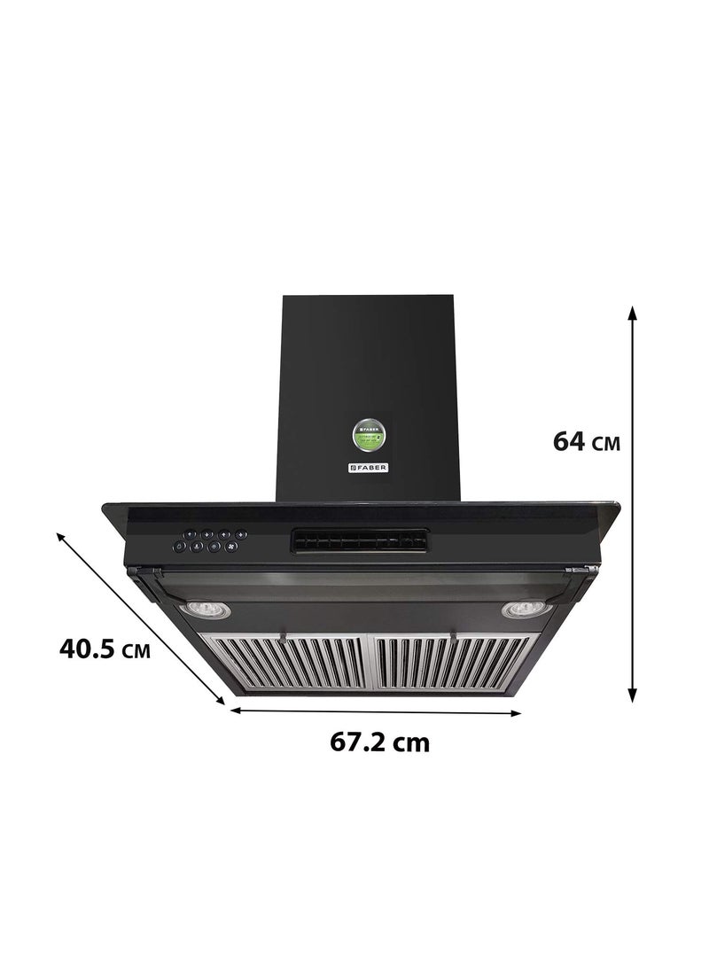 Faber Faber 3in1 Chimney with Air purifier Fan60 cm1095 mhr Aerostation Glamour Pro 3D BK FT 60Baffle FilterBlack  - Image 2