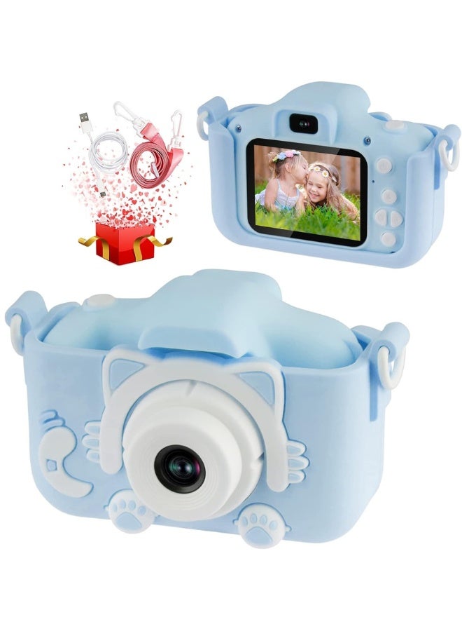 MANAM TRADING 12MP Front and Back Dual Cameras for Taking Photos and Recording Videos, Game Children Camera Built-in Multiple Cute Cartoon Photo Frames with 2.0in IPS Screen Gift - Image 1