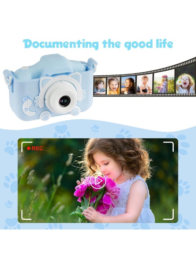 MANAM TRADING 12MP Front and Back Dual Cameras for Taking Photos and Recording Videos, Game Children Camera Built-in Multiple Cute Cartoon Photo Frames with 2.0in IPS Screen Gift - Image 2