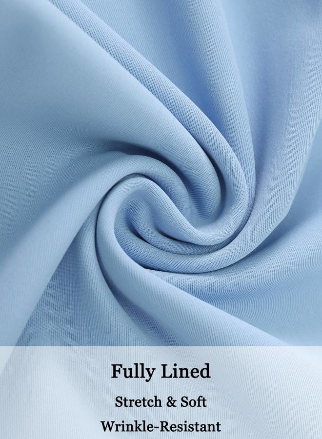 EXARUS Girls Bodycon Dress Tween Short Spaghetti Strap/Cowl Neck/One Shoulder Formal Party Dance Mini Tight Cute Dresses, Sky Blue-one Shoulder, 12 Years - Image 2