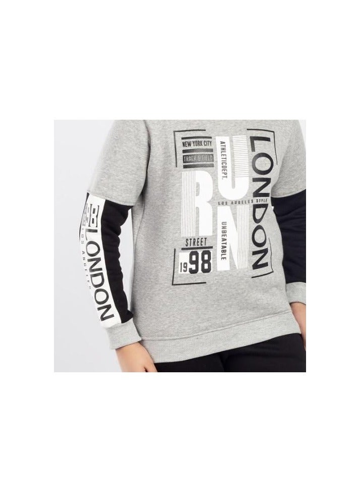 CHOiCE London Clothing Set Pajamas For Boys - Grey CODE 194 - Image 4