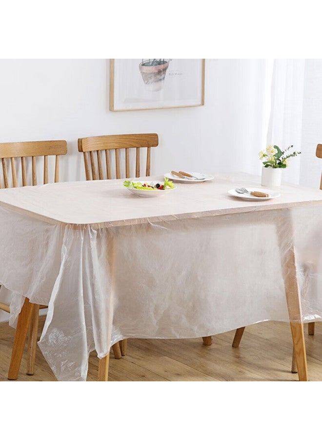 Temeiju Disposable Tablecloth, Thickened, Waterproof And Oil-proof, Perforated Table Cover, Extended Square Shape, 200*200cm, 20 Pieces - Image 1