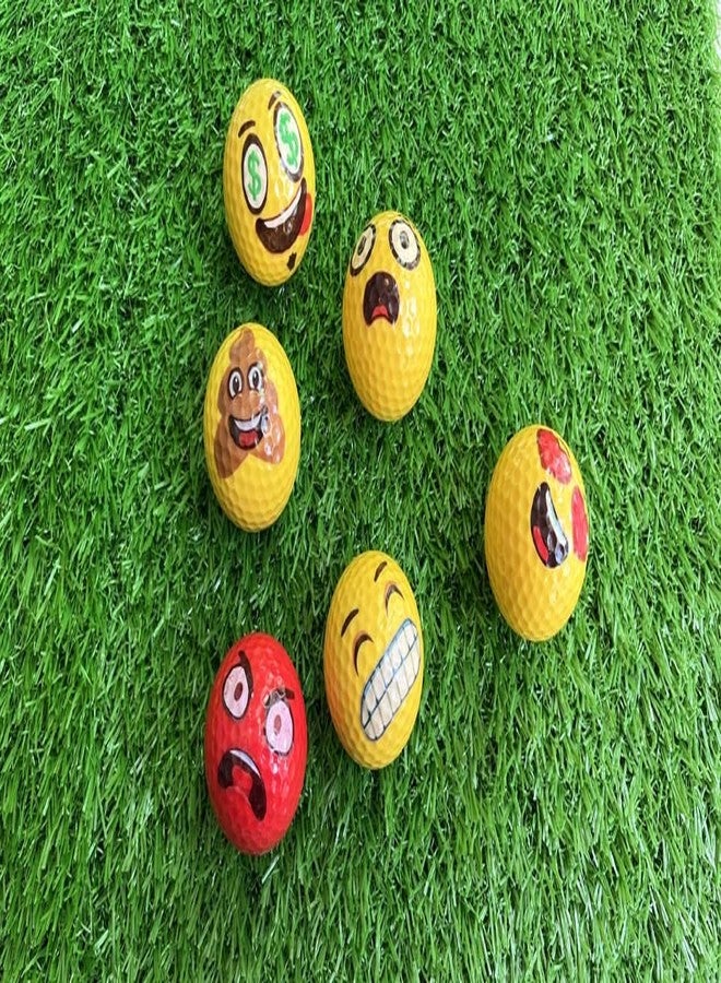 Lightahead USGolfer - Set of 12 Unique Emoticon Fun Putting Practice Golf Balls, Randomly Selected from Listing Images - Novelty Golf Gift - Image 3