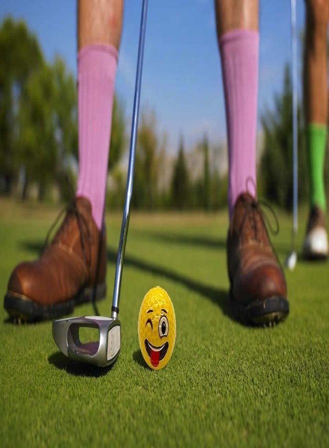 Lightahead USGolfer - Set of 12 Unique Emoticon Fun Putting Practice Golf Balls, Randomly Selected from Listing Images - Novelty Golf Gift - Image 4