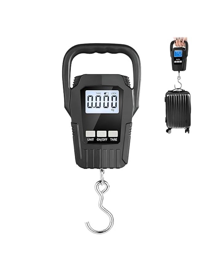 Jagravo Digital Hanging Luggage Scale, Portable Handheld Baggage Weighing Scale with LCD Display, 50Kg/110Lb Travel Suitcase Weight Checker for Bags, Fish, Parcel & Home Use - Image 2
