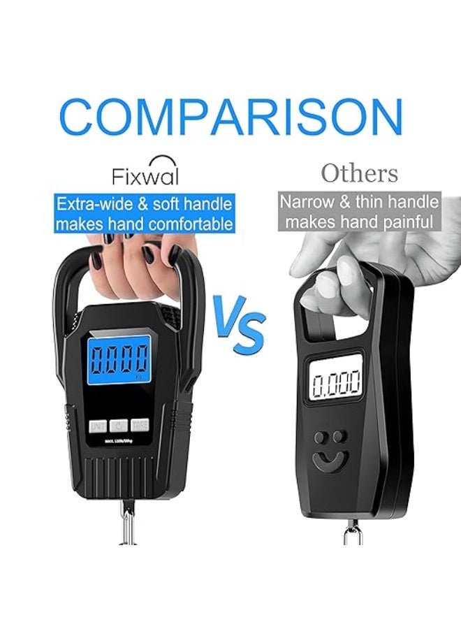 Jagravo Digital Hanging Luggage Scale, Portable Handheld Baggage Weighing Scale with LCD Display, 50Kg/110Lb Travel Suitcase Weight Checker for Bags, Fish, Parcel & Home Use - Image 5