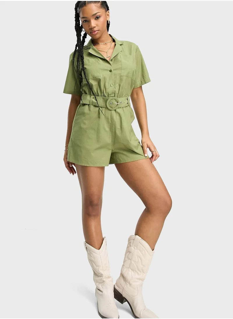 Miss Selfridge Belt Detail Playsuit
