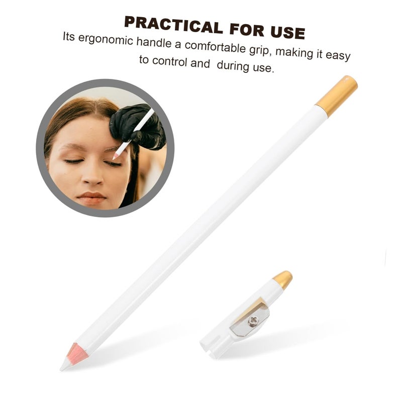 4pcs White Eyeliner and Beard Pencil Set with Sharpener for Men and Women Hair Detailing Eyebrow Enhancing and Beard Shaping Tools - Image 3