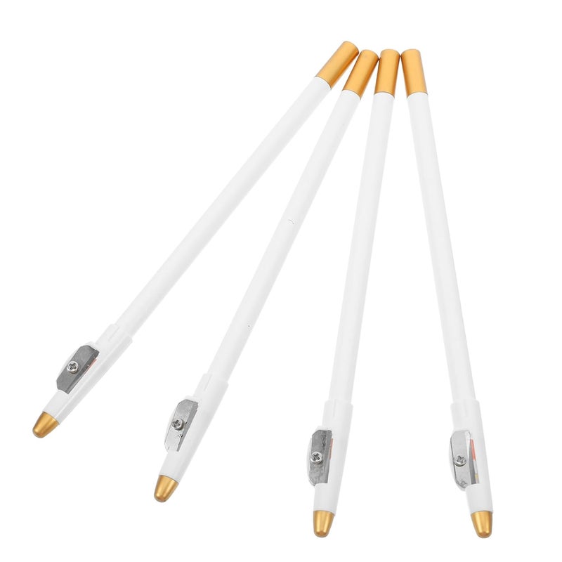 4pcs White Eyeliner and Beard Pencil Set with Sharpener for Men and Women Hair Detailing Eyebrow Enhancing and Beard Shaping Tools - Image 1