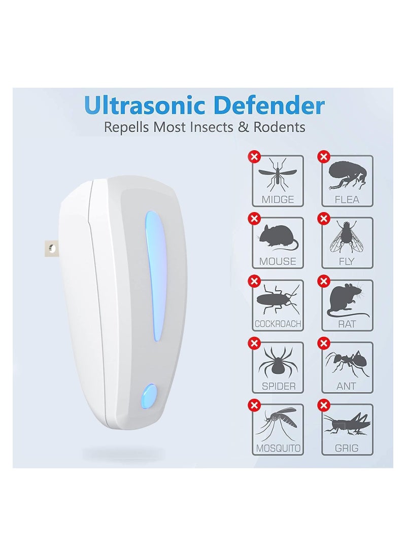 SYOSI - 2 Packs Ultrasonic Pest Repeller Mouse Repellent Indoor Pest Control Pest Repellent Ultrasonic Plug in Spider Repellent Indoor Ultrasonic Repellent for Roach Rodent Mouse Bugs Mosquito Mice - Image 1