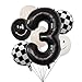100% LIKED 100 LIKED 40 Black ThreeBlack White Smiley Face Latex Checkered Foil for Birthday Decorations Smiley Face Party Deco Baby Shower3rd Birthday Party Supplies - Image 2