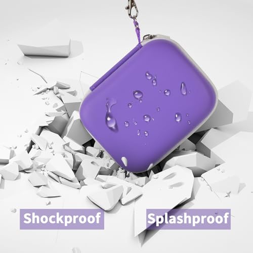 ANKHOH Label Maker Case for Memoking T02/ for Phomemo M02/ M02S/ M02 Pro/ Q30S/ for Nelko PM230/ for Anycash/for Ponek Mini Pocket Printer, Portable Sticker Paper Storage Holder - Box Only (Purple) - Image 5