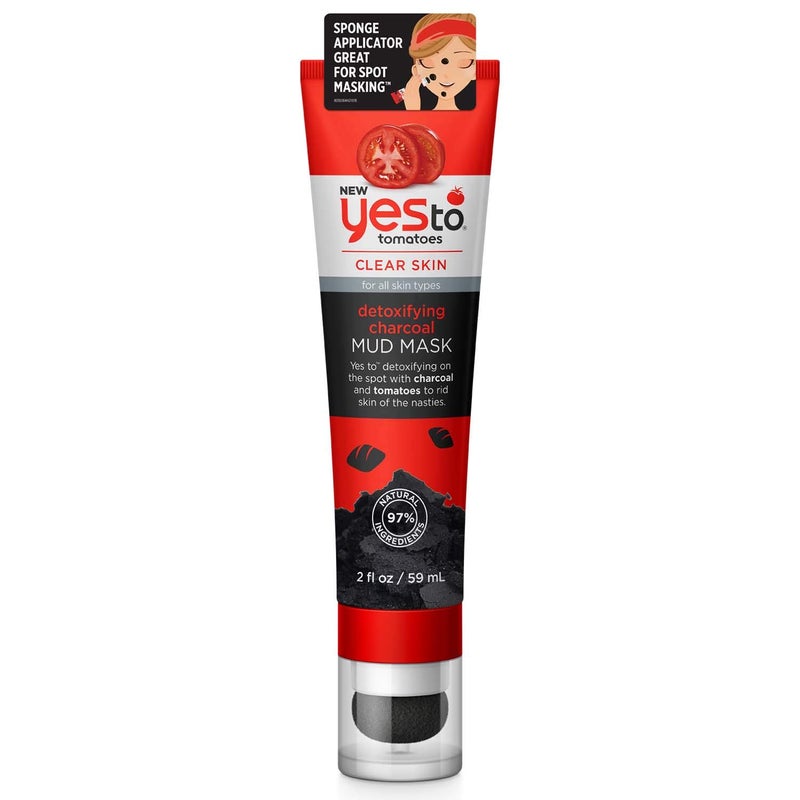 Yes To Tomatoes Detoxifying Charcoal Mud Mask | For All Skin Types | Charcoal & Tomatoes to Detoxify - Image 1