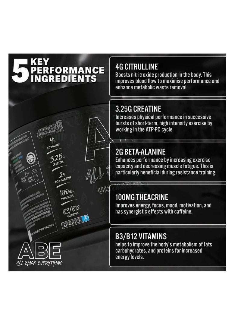 Applied Nutrition ABE Pre-Workout Icy Blue Razz 30 Servings 315g - Image 2