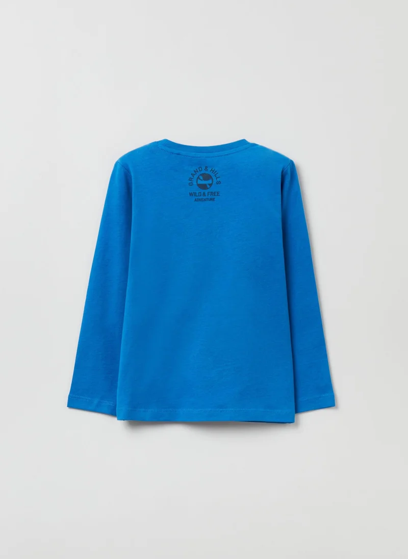 او في اس Ovs Boys Long-Sleeved T-Shirt With Embroidered Beaver.