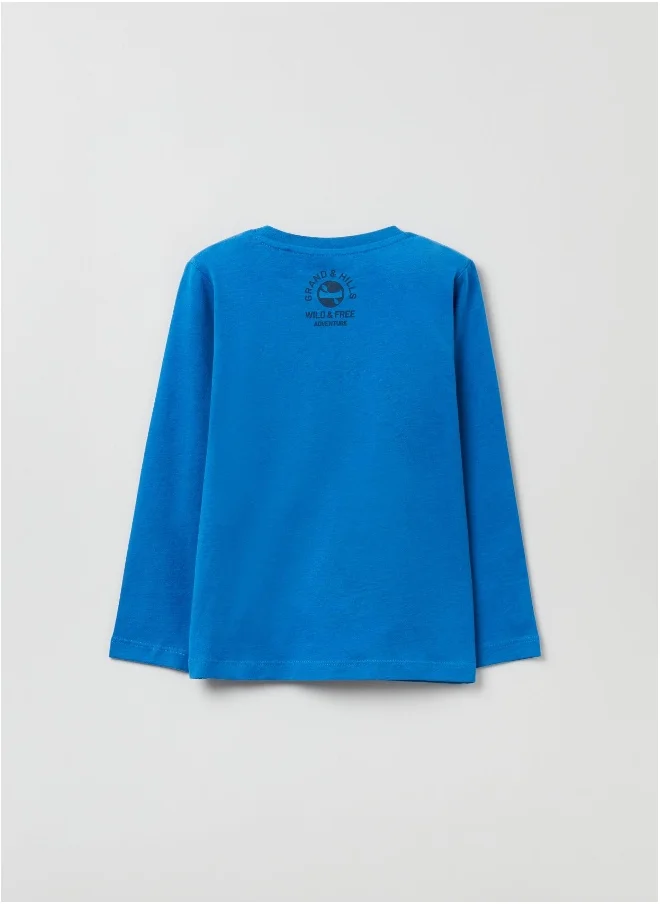 Ovs Ovs Boys Long-Sleeved T-Shirt With Embroidered Beaver.
