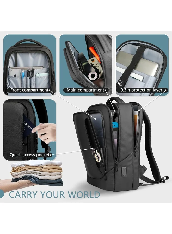 Mobcos Mobcos Back Pack Black 8511 Mobcos Back Pack Black 8511 Waterproof Anti-Theft Laptop Backpack with USB Charging Port – Slim Business Travel Backpack for Men & Women, Durable Oxford Leather Material, Lightweight Work & College Bag  | Best Price UAE