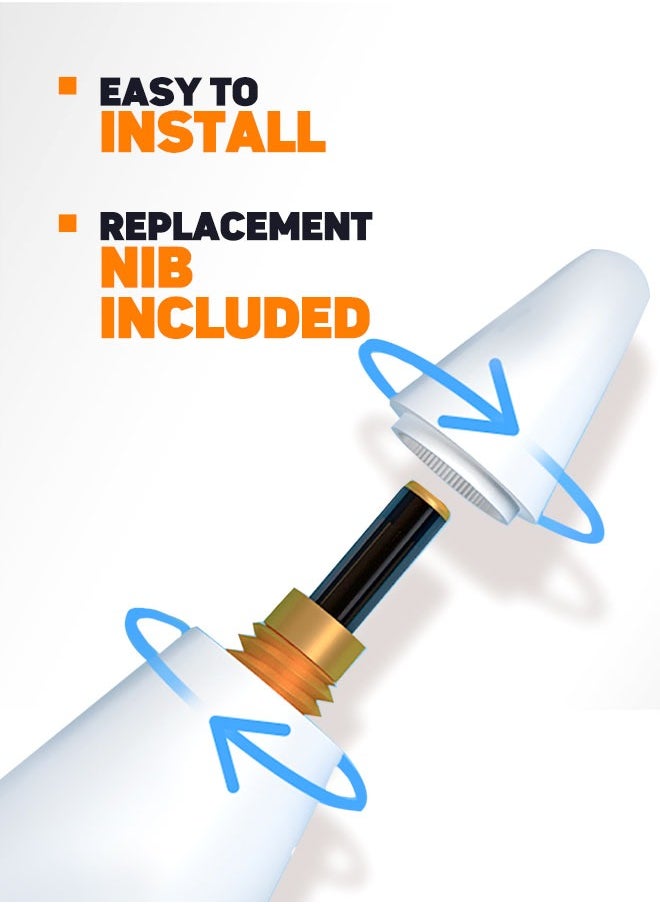 FITIT قلم Fitit Smart Stylus للإبداع الرقمي السلس، متوافق مع أجهزة iPad.  - Image 4