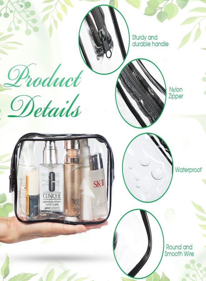 Reginary 28 Pieces Clear Cosmetic Makeup Bags with Zipper Bulk Travel Size Plastic Toiletry Carry Pouch Waterproof Portable Transparent Zippered Organizer Case for Women Men Traveling and Organizing - Image 3