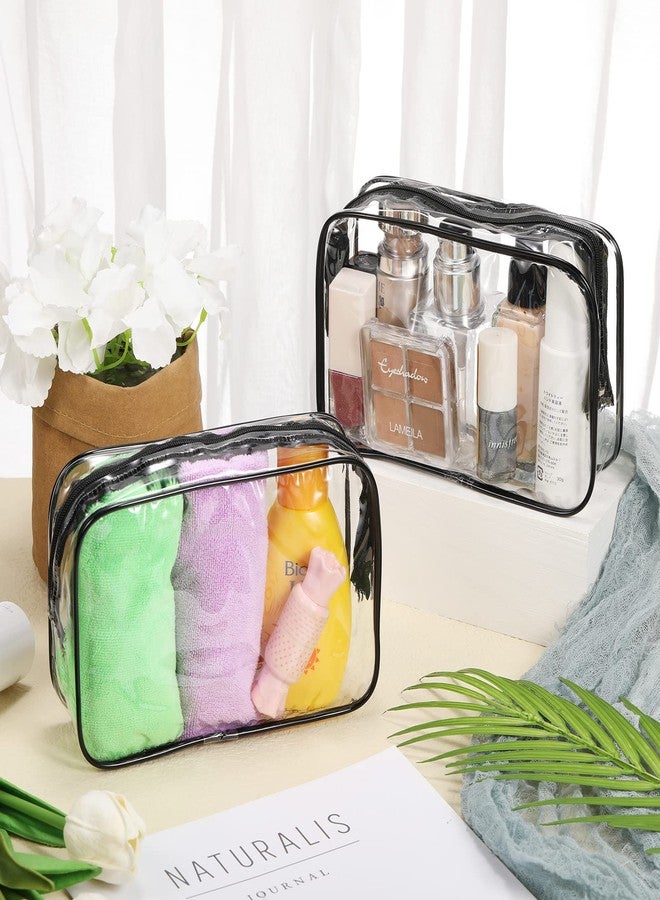 Reginary 28 Pieces Clear Cosmetic Makeup Bags with Zipper Bulk Travel Size Plastic Toiletry Carry Pouch Waterproof Portable Transparent Zippered Organizer Case for Women Men Traveling and Organizing - Image 4