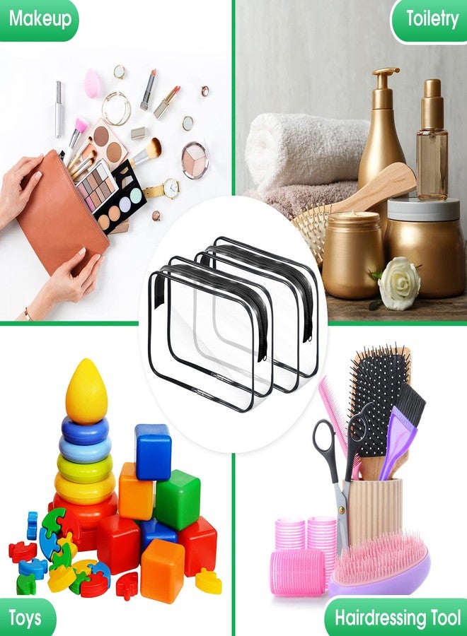 Reginary 28 Pieces Clear Cosmetic Makeup Bags with Zipper Bulk Travel Size Plastic Toiletry Carry Pouch Waterproof Portable Transparent Zippered Organizer Case for Women Men Traveling and Organizing - Image 5