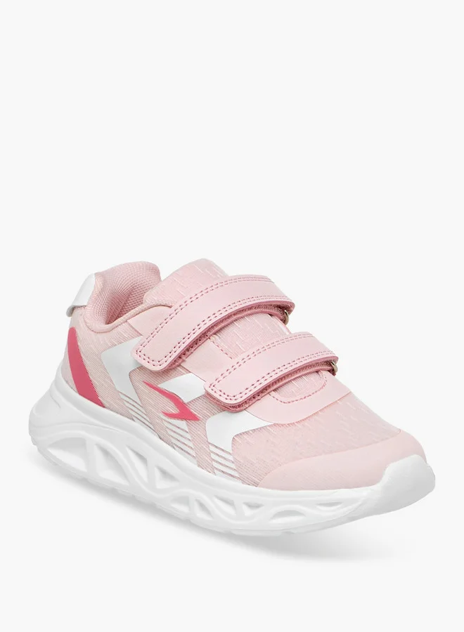 Dash Panelled Sports Shoes with Hook and Loop Closure