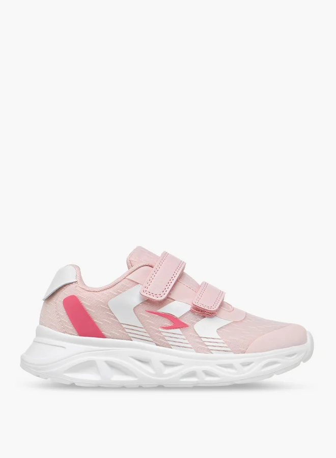 Dash Panelled Sports Shoes with Hook and Loop Closure