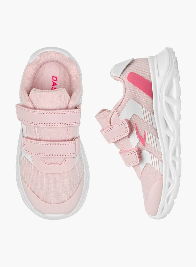 Dash Panelled Sports Shoes with Hook and Loop Closure