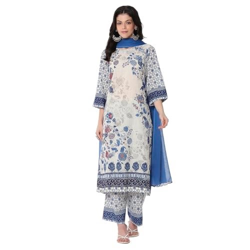 Biba Women's Off White Cotton A-line Suit Set - Image 1