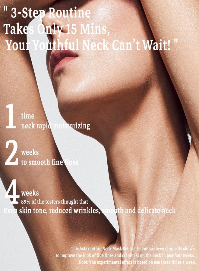 Misoour Neck Firming Mask with Collagen & Astaxanthin, 2 in 1 Anti-Wrinkle Neck Sheet Mask Set, Deep Hydration, Skin Tightening, Lifting & Moisturizing Care Patches for Daily Use & Travel, 5 Pack - Image 4