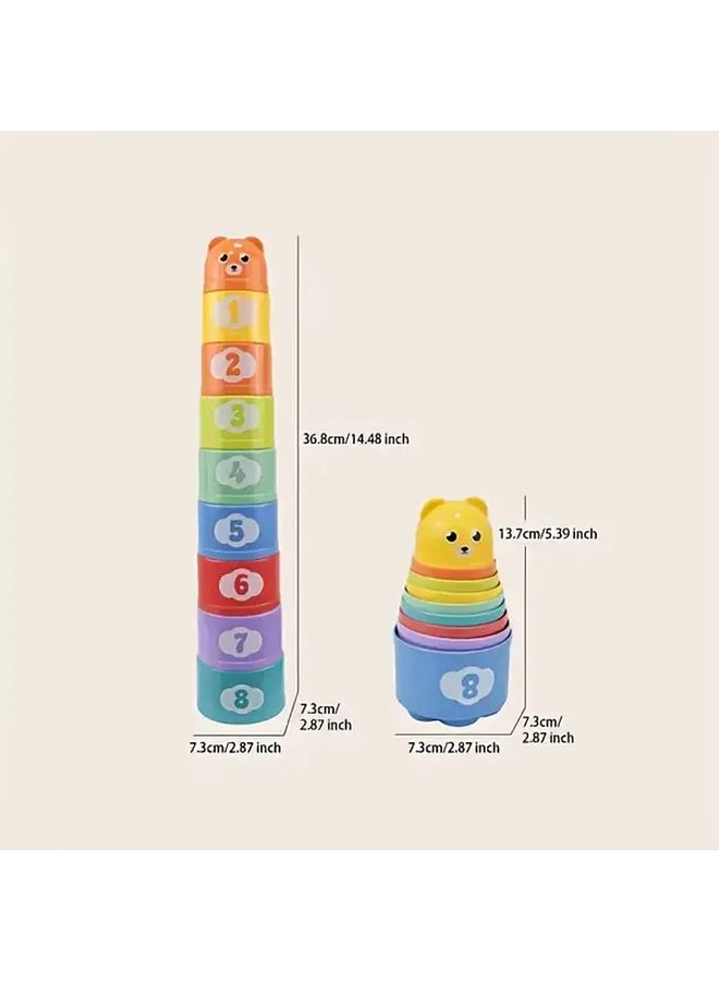 Stacking Cups Baby Toys With Numbers Shapes And Patterns For 6 To 18 Months Boys Girls - Image 2
