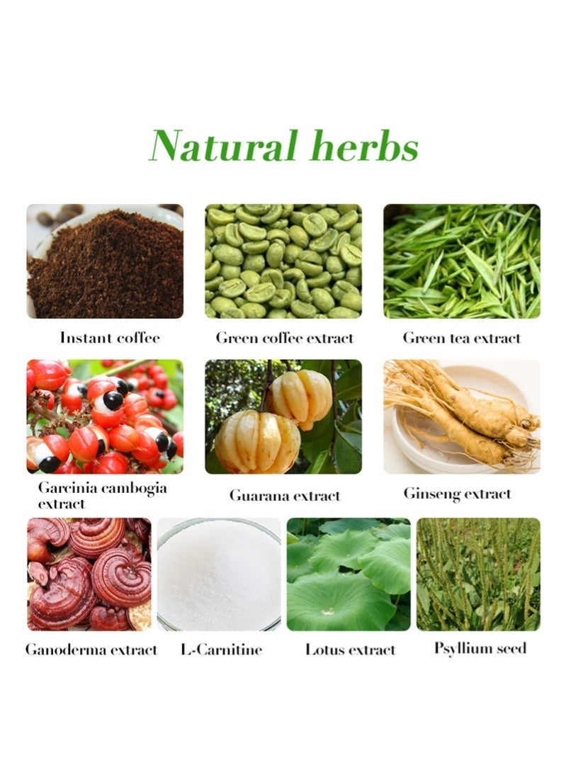 وينز تاون قهوة خضراء رقيقة لفقدان الوزن, خسارة الوزن العشبية الطبيعية, قهوة غانوديرما, يحتوي على غانوديرما, فطر ريشي لتحسين الهضم وأسلوب الحياة الصحي مربع من 18 - Image 4