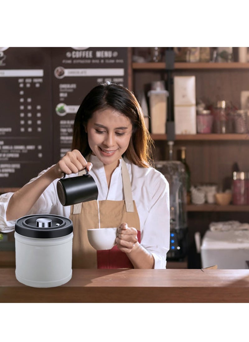 SYOSI Coffee Canister Airtight Container 1600ml Stainless Steel Coffee Bean Storage Container Vacuum Anti-Oxidation Food Container with CO2 Release Valve for Beans Grounds Flour Cereal Grain Grounds Nuts  - Image 5