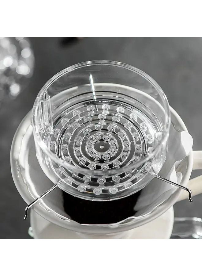 1pc Portable Reusable Pour Over Coffee Dripper With Fixed Frame For Uniform Water Dispersion - Image 4