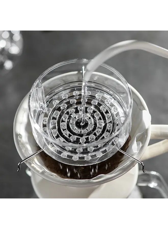 1pc Portable Reusable Pour Over Coffee Dripper With Fixed Frame For Uniform Water Dispersion - Image 2