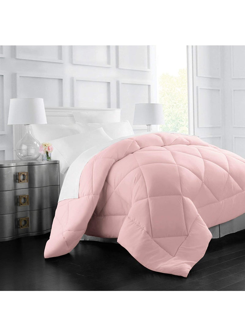 Jaipur Linen Jaipur Linen All Season Microfiber 200GSM DuvetAC ComforterQuilt Pink Double Bed Size 90 Inch x 100 Inch 
