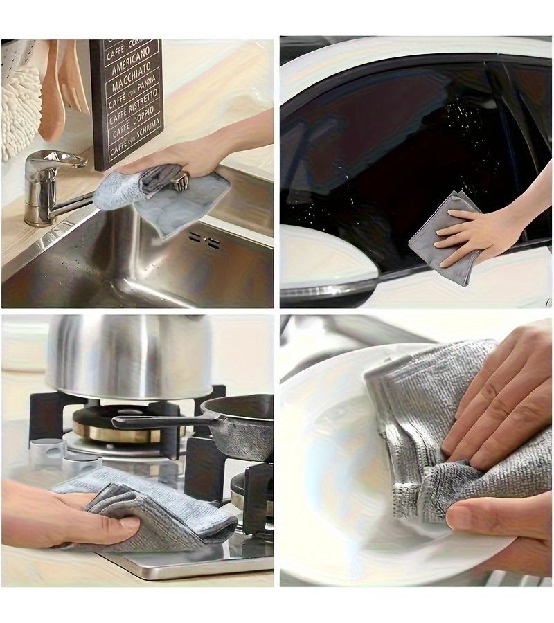 50 Ultra Soft Microfiber Car Cleaning Cloths Absorbent Kitchen Towels Wet Dry Dust Glass Wipes - Image 4