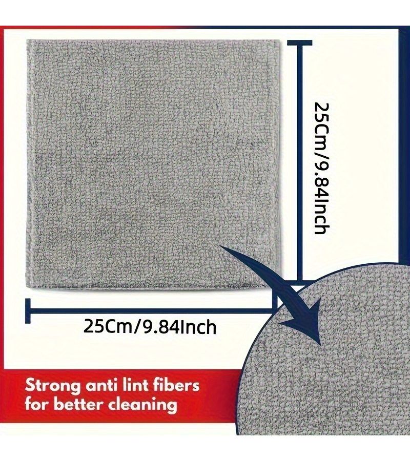 50 Ultra Soft Microfiber Car Cleaning Cloths Absorbent Kitchen Towels Wet Dry Dust Glass Wipes - Image 3