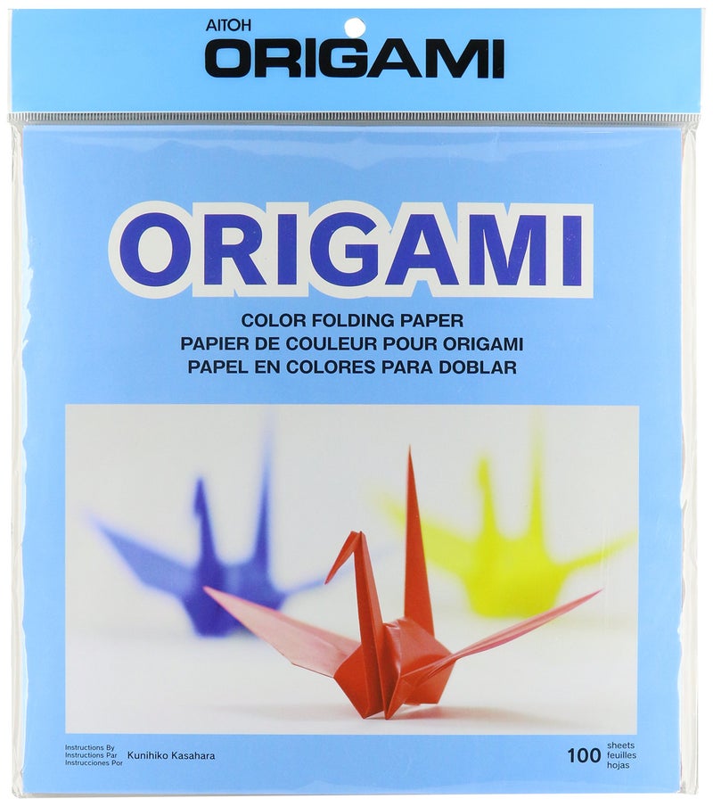 Aitoh Origami Paper 9.75"X9.75" 100/Pkg, Assorted Colors
