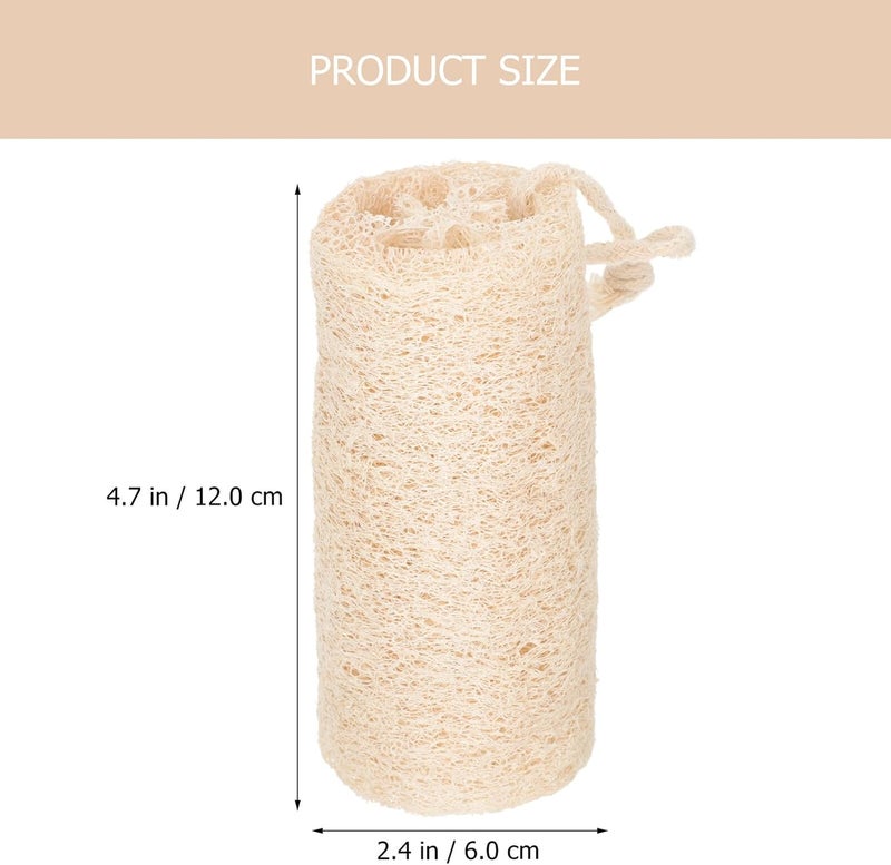 Natural Loofah Dishwashing Sponges 2pcs Kitchen Cleaning Cloth Biodegradable Multipurpose Scrubber for Pots, Dishes, and Glasses Hanging Rope, Eco-Friendly Kitchen Cleaner - Image 2