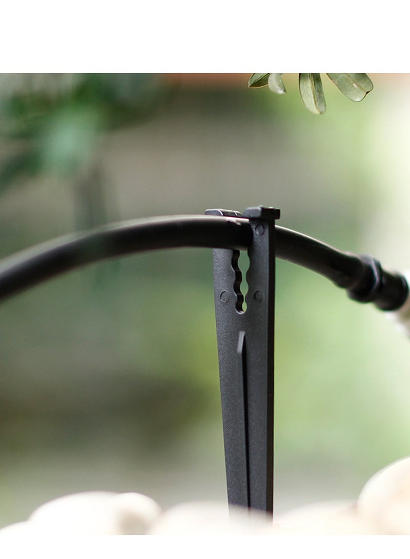 Excefore 100 قطعة دعامات دعم الري بالتنقيط لخرطوم 1/4 و 1/8 بوصة، دعامات أنبوب الري العالمية، دعامات خرطوم التنقيط البلاستيكية للري، الدفيئة، الحديقة، أسرة الزهور والخضروات والأعشاب - Image 4