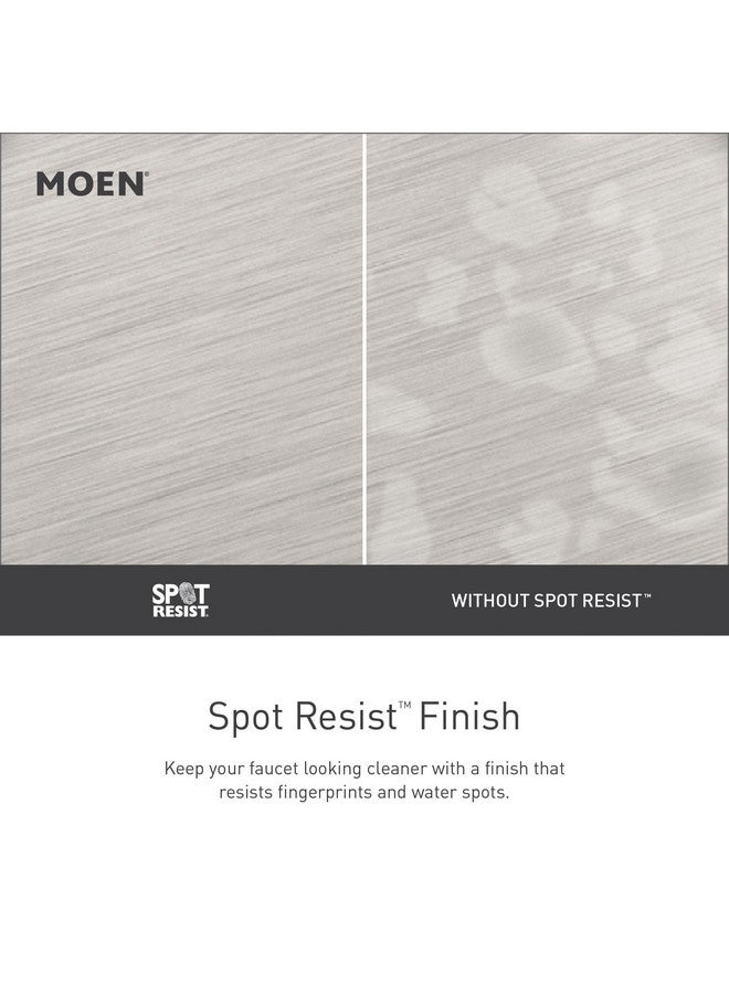 Moen Beric Spot Resist Nickel Modern One-Handle Single Hole Bathroom Faucet with Drain Assembly and Optional Deckplate for Your Bath Sink, 84774SRN - Image 2