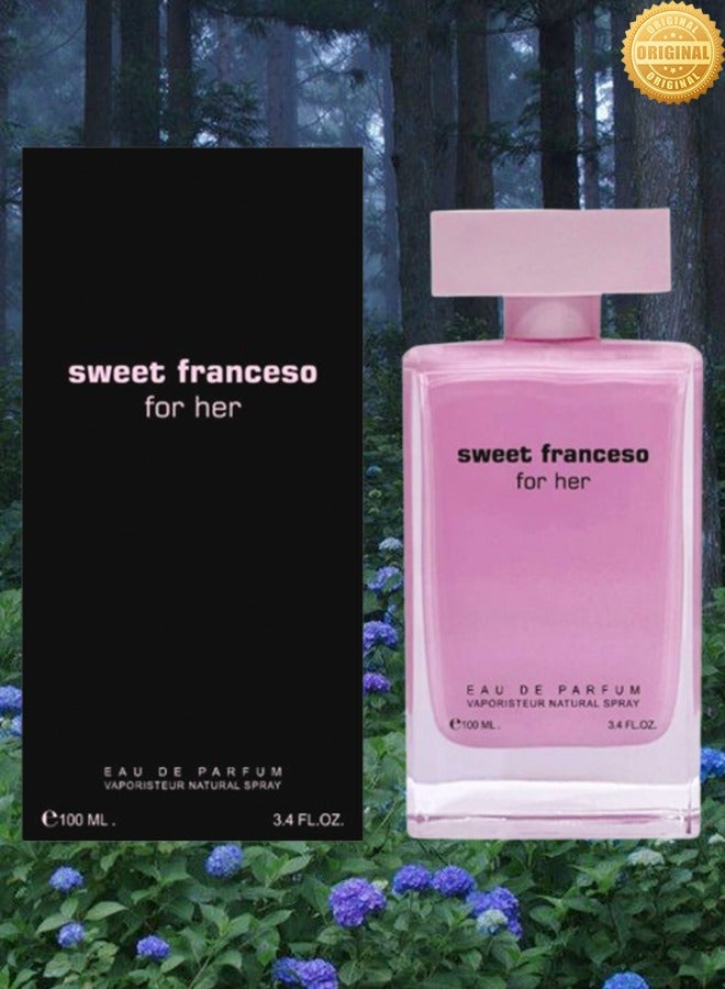 فور هير عطر سويت فرانسيسو الوردي لها 100 مل - Image 1