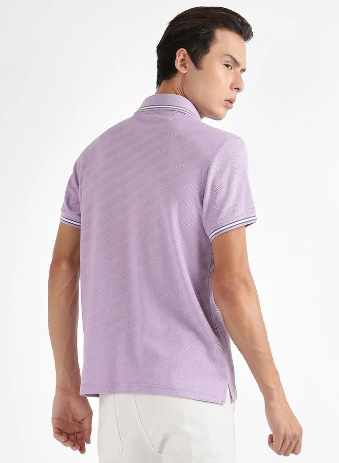 Campus Sutra Solid Regular Fit Polo with Half Placket by Styli